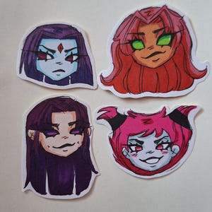 Adesivi di carta dei supereroi Teenage Titans