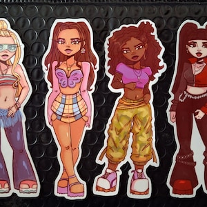 Fashion passion girls glossy vinyl stickers