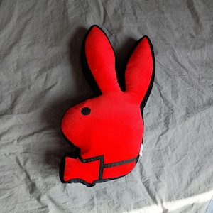 Red Black Vintage Playboy Bunny Pillow 2006 Déco Cushion