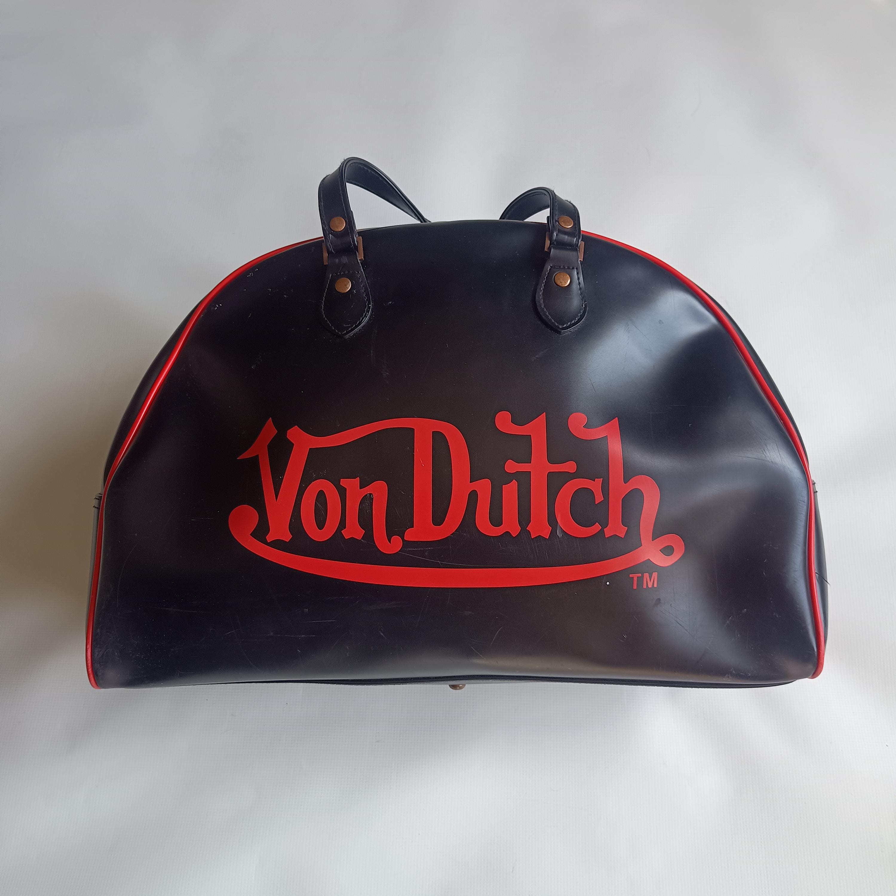 von dutbh grunge boston bag black white Borse Von dutch in Vinile