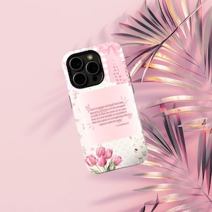 Bible Verse Quote Christian Phone Case, Jesus Christ Phone Cover Florals Phone Case for iPhone 16 15 14 13 12 11 Pro Max Plus