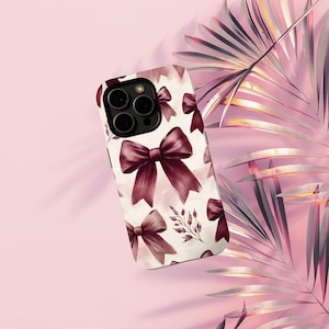 Bows Ribbon Aesthetics MagSafe Phone Case, iPhone 16 15 14 13 12 11 Pro Max X XS XR, Cute Gifts for Her, Trendy Accessories
