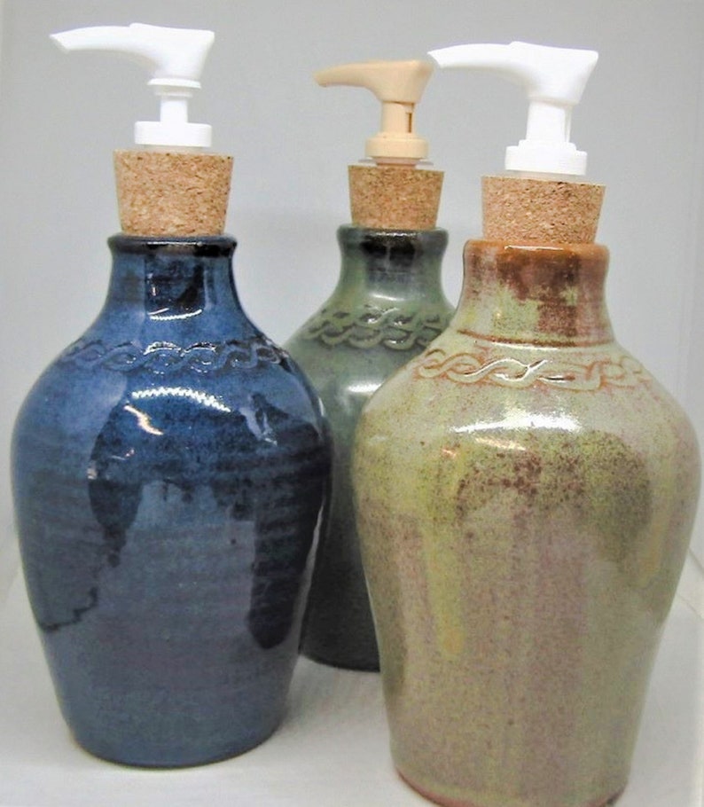 Soap dispenser pottery Etsy