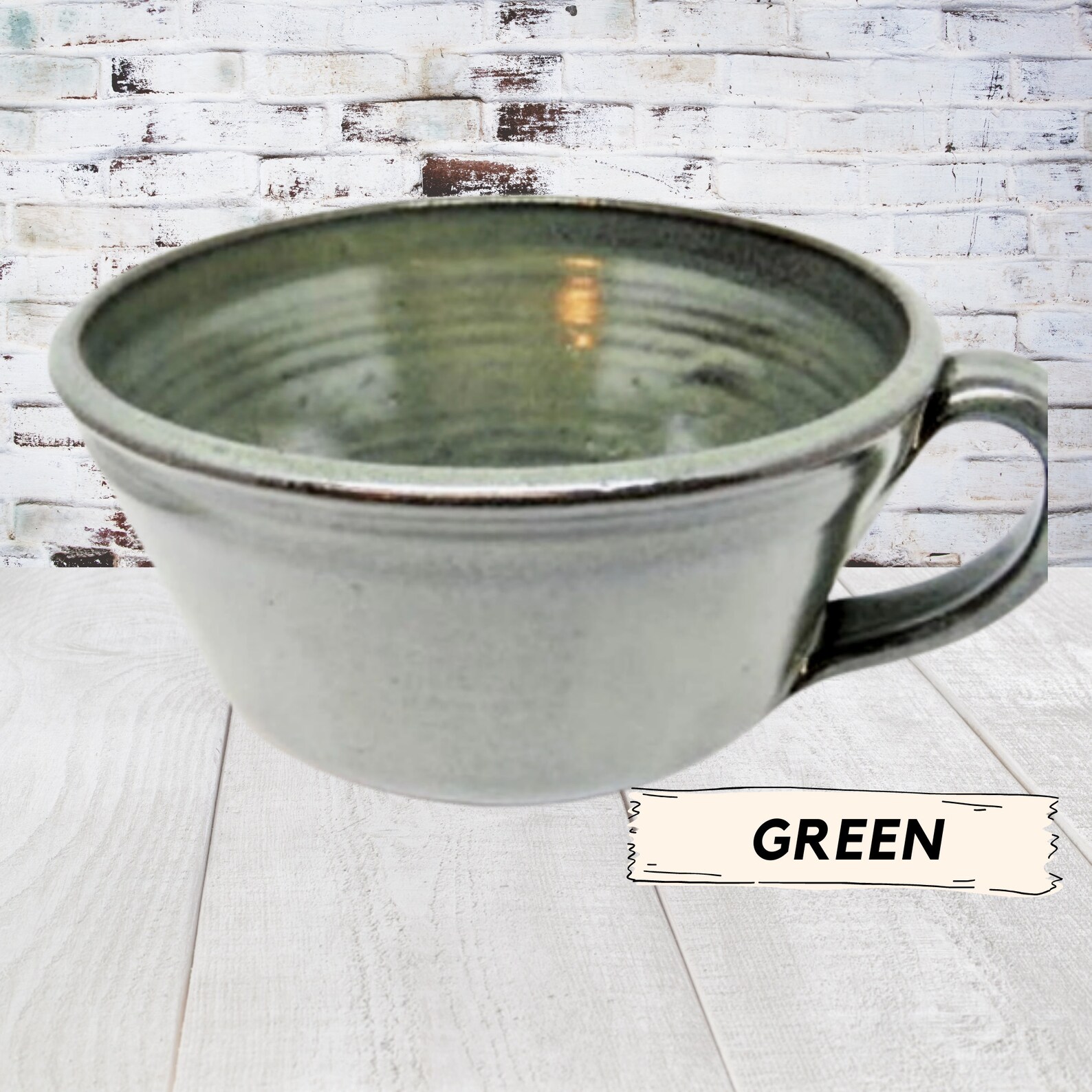 Cereal Bowl With Handle Pottery Soup Bowl Etsy