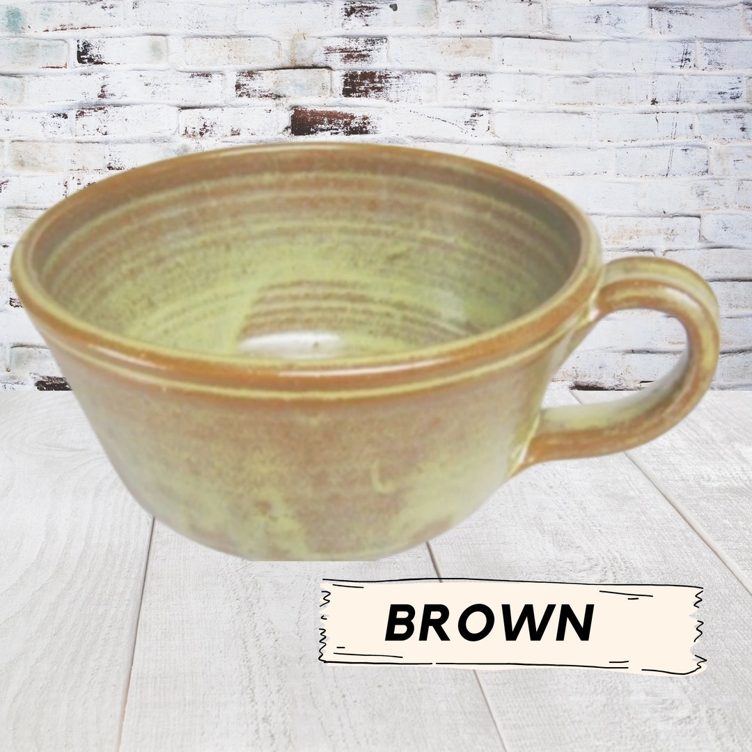 Cereal Bowl With Handle Pottery Soup Bowl Etsy