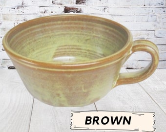 Cereal bowl with handle pottery soup bowl