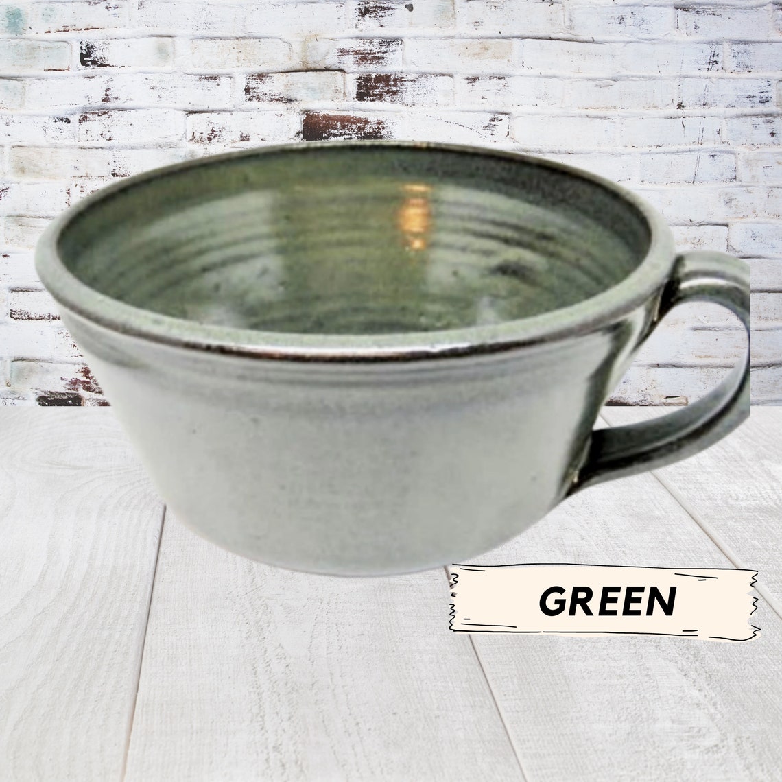 Cereal Bowl With Handle Set of 2 Etsy