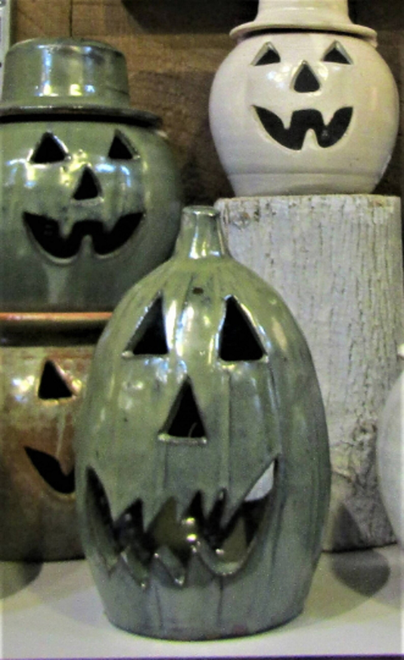 Pumpkin Jack O Lantern Ceramic for Lights Etsy