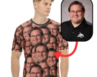 CUSTOM design your own shirt, multiple heads, multi-face on shirt print, photo, meme, funny, gift