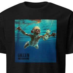 Camiseta de Gollum Nivana, divertida camiseta de Sméagol de El Señor de los Anillos