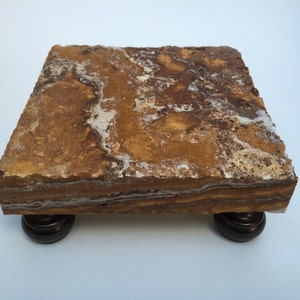 Deluxe travertine trivet / display pedestal / 6 x 6 image 4