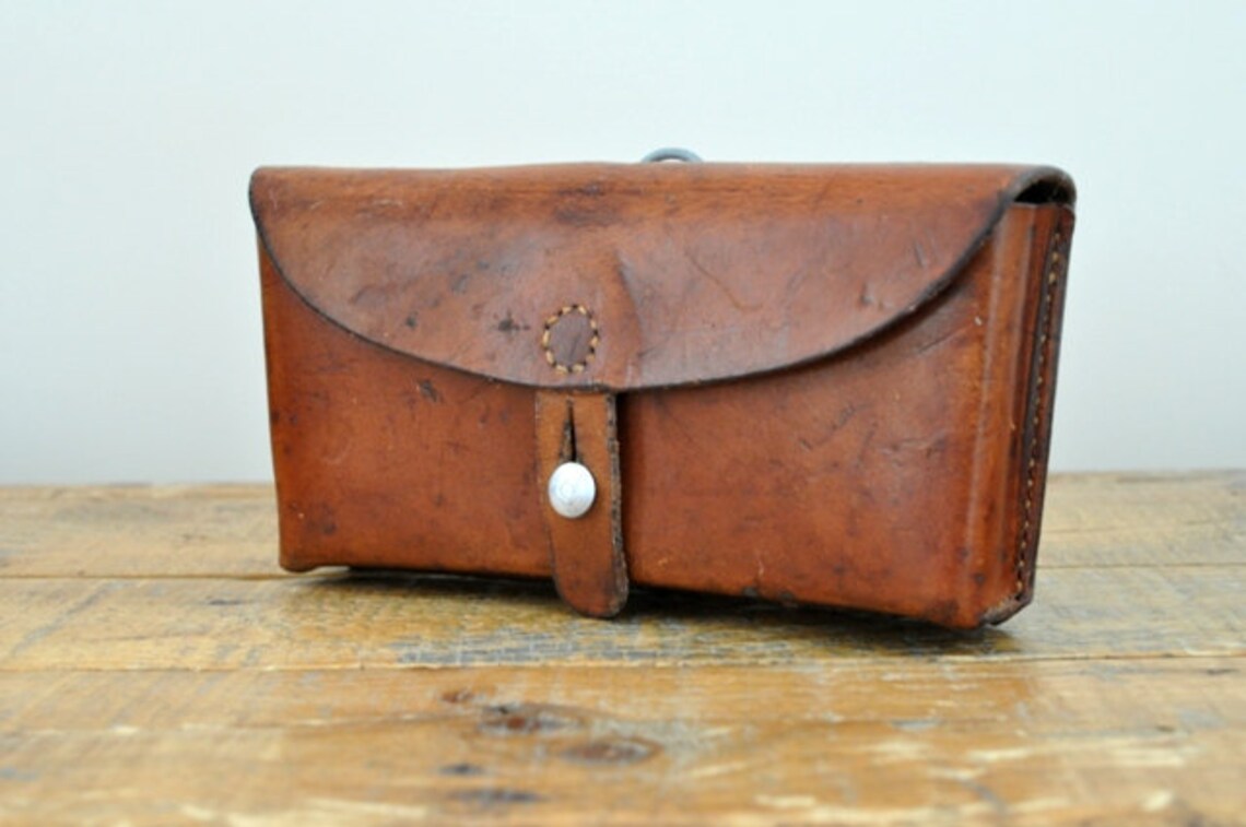 Vintage Swiss Army Leather Ammo Pouch Etsy
