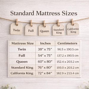included sizes for all standard mattresses