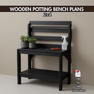 DIY Potting Bench Plan – 2x4 Lumber, Step-by-Step (PDF Plan)