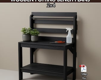 DIY Potting Bench Plan – 2x4 Lumber, Step-by-Step (PDF Plan)