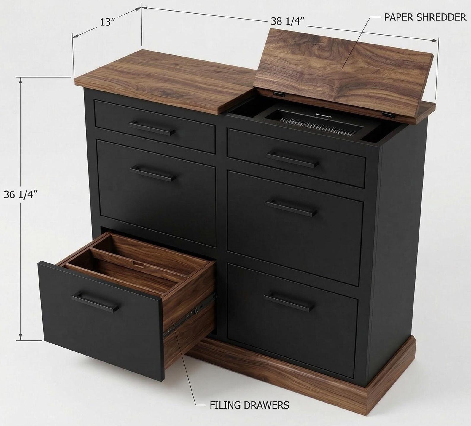 Paperwork Sorting Console DIY Plan, Office File Cabinet Blueprint, Lift ...