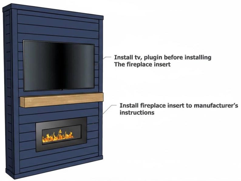 Indoor Electric Fireplace Built in Plans With Instructions - Wall ...