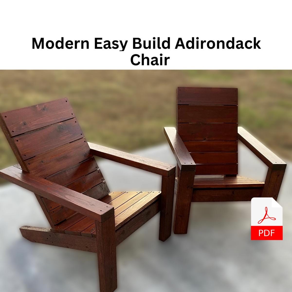 Chairs To Build Classic Adirondack Chair Plans With Easy Build PDF Digital Download ...