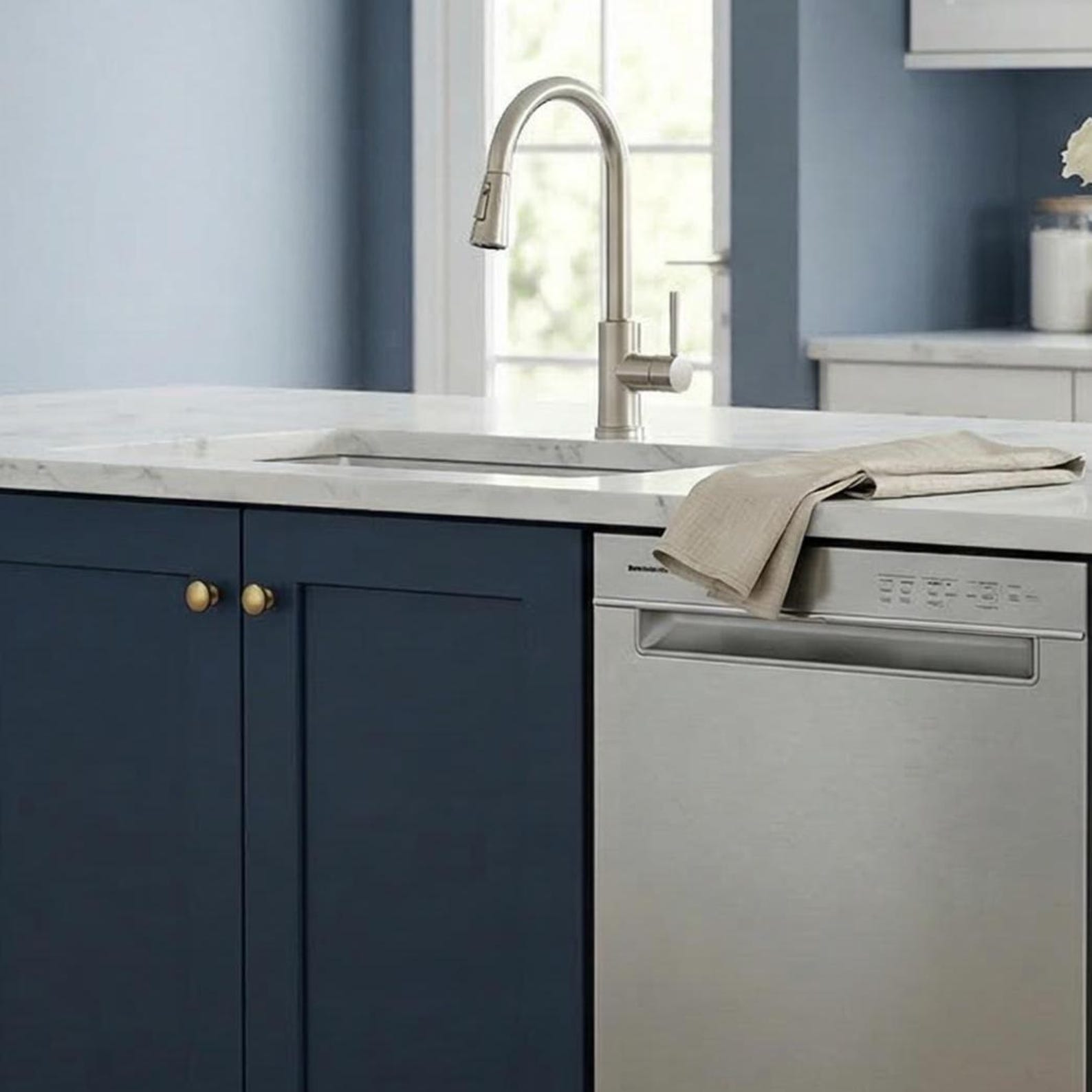 Kitchen Island With Sink, Dishwasher Space and Open Shelving Plans ...