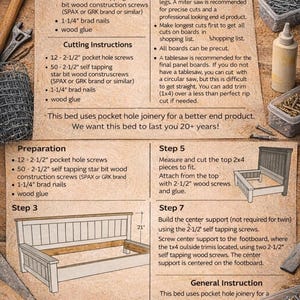 bed frame plans instructions