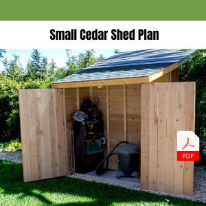 Cedar Shed Plans PDF – DIY Storage Shed, Garden Shed, 84&quot;x37&quot;x71&quot; – Easy Step-by-Step Digital Download for Woodworking & Outdoor Storage