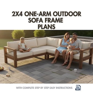 DIY One-Arm Outdoor Sofa Plans | 2x4 Sectional (PDF Build Guide)