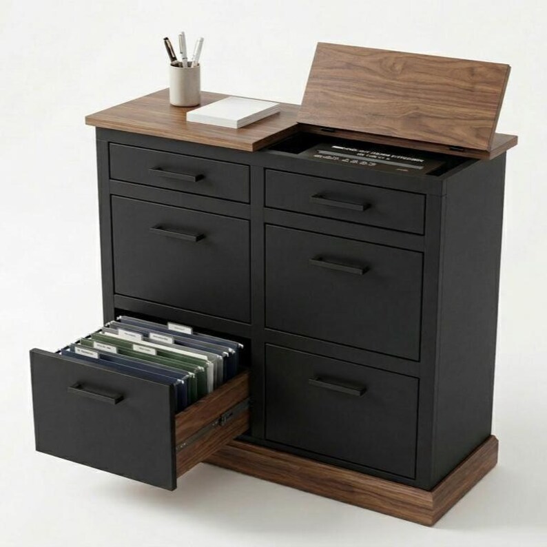 Paperwork Sorting System Paperwork Sorting Console DIY Plan, Office File Cabinet Blueprint, Lift ...