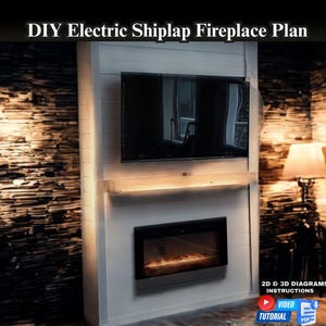 Indoor Electric Fireplace Built in Plans with Instructions Video - wall-mounted electric fireplace, DIY fireplace design plans for beginners