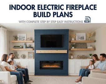 Indoor Electric Fireplace Built in Plans with Instructions - wall-mounted electric fireplace, DIY fireplace design plans for beginners