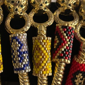 Santeria/ Yoruba/ Ifa  Bracelets.  Oshun Leopard bracelet assorted. Obatala, Yemaya, Elegua, Shango Oshun, Ogun, Oya, Orumila