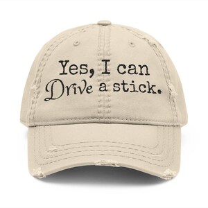 Distressed Dad Hat with Embroidery, Casual Accessories for Him or Her, Gift for Drives Enthusiasts, Summer Style, Everyday Wear
