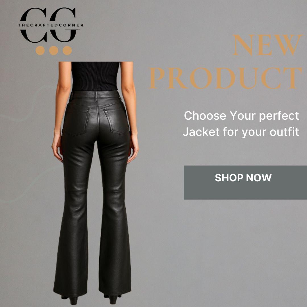 パンツ vintage leather flare pants HAWILAND Leather Flare Pants for Women High Waisted Faux