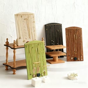 Elegant felt Necklace Holder, Bracelet Organizer, Jewelry Hanger, Fair Display Stand, Prop Photography Showcase