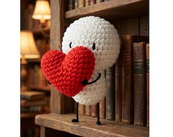 Heart Amigurumi Crochet Doll Pattern (PDF) – Valentine Plushie Gift