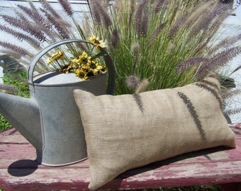 14x36 lumbar Burlap pillow throw Decorative French Country Farmhouse home Decor cover sham slipcover