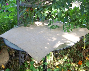 24x24 Burlap fabric  table  square wedding