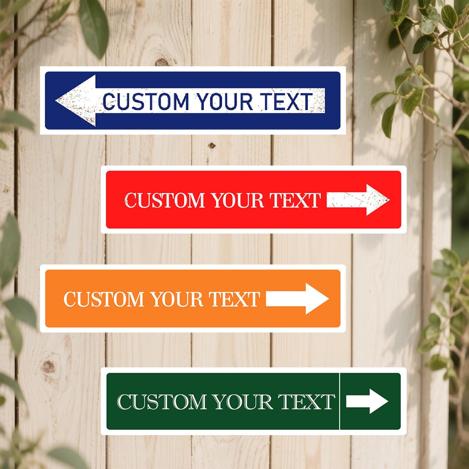 Custom Text Directional Metal Sign: Personalized Metal Plaque ...