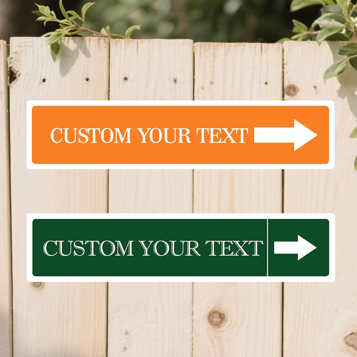 Custom Text Directional Metal Sign: Personalized Metal Plaque ...