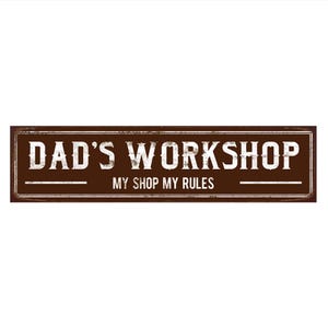 Custom Workshop Sign,Personalized Workshop Name Sign, Custom Text Workshop Sign,Man Cave Decor,Workshop Wall Decor,Garage Sign,Birthday Gift