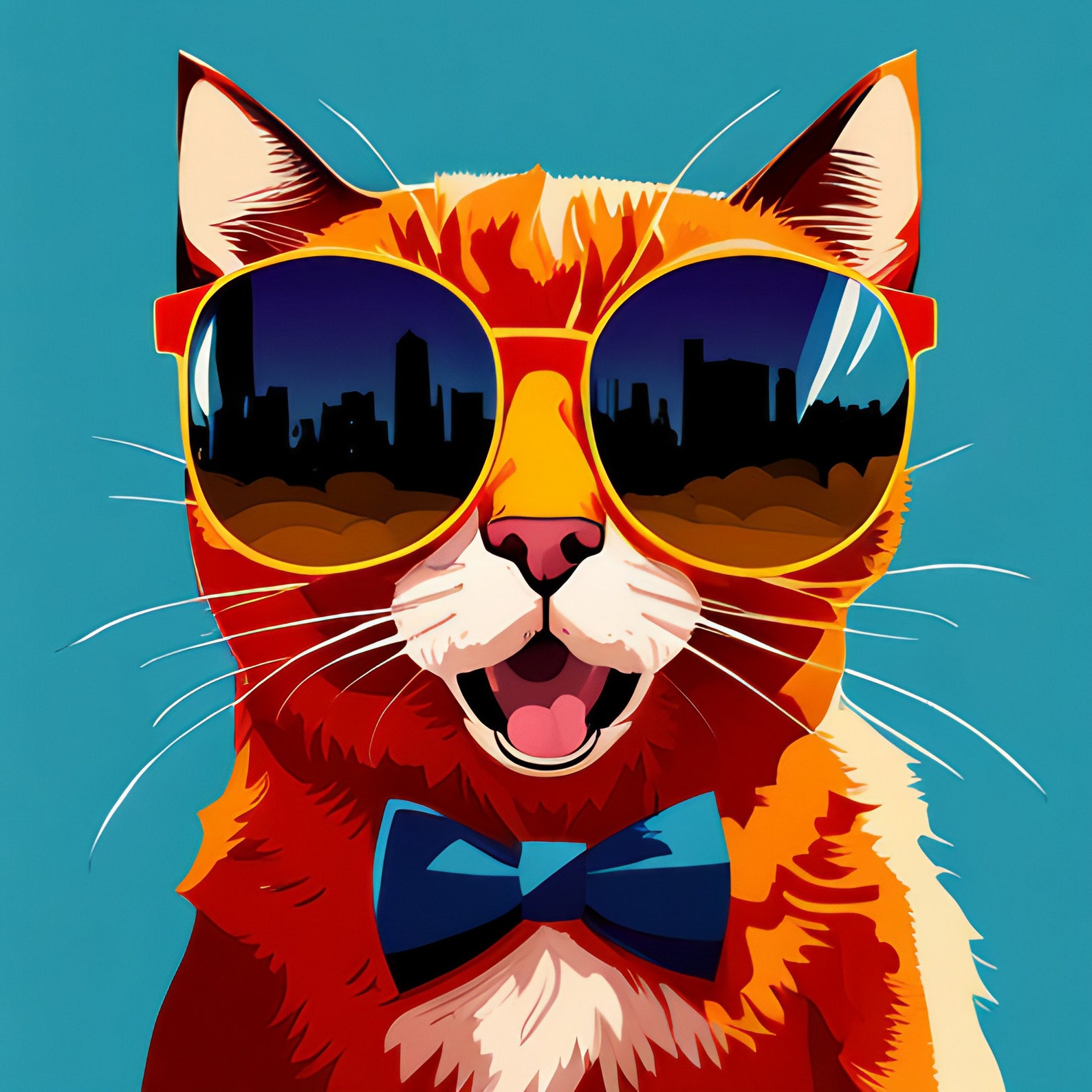 21 Cool Cat in Sunglasses Graphics, Cat With Sunglasses Digital Art ...