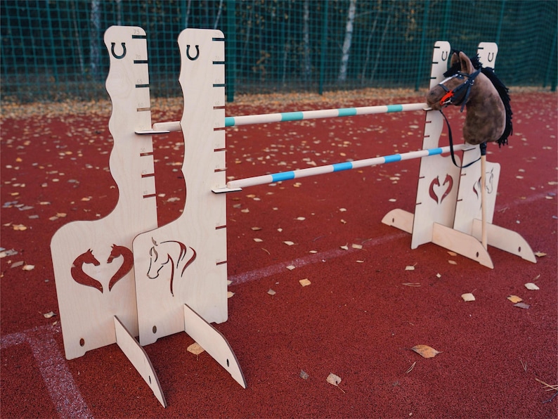 Hobby Horse Obstacle Set, Kids Garden Jumping Hurdles, 2x75cm Amazing ...