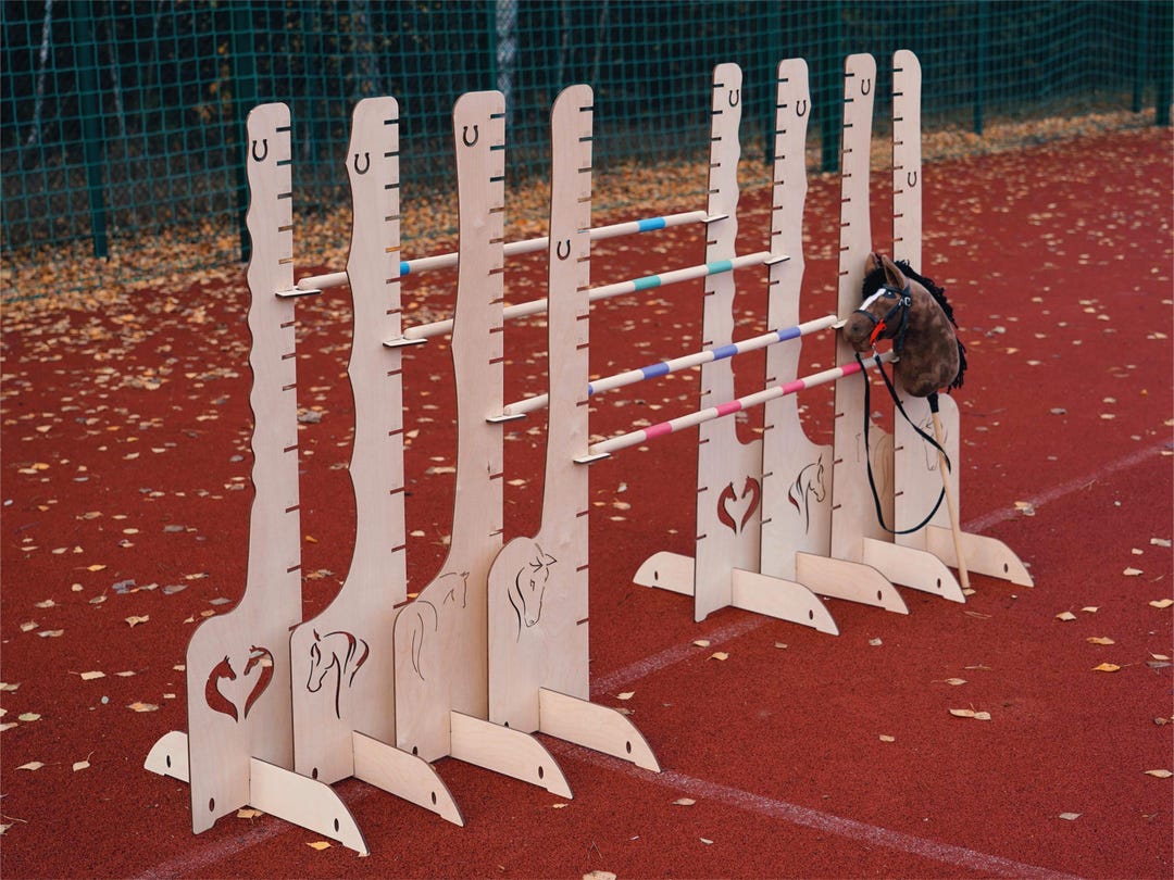 Obstacle De Saut Hobby Horse 120cm Avec Deux Faisceaux 50mm - Idéal Enfants Et Chiens