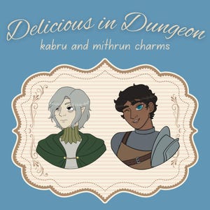 Dungeon Meshi Kabru and Mithrun Acrylic Charms