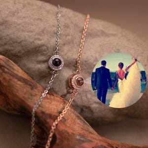 Personalized Photo Projection Bracelet,Handmade Jewelry with Picture inside, Memorial Bracelet, Anniversary Gift, Gift for Wife,Gift for Her