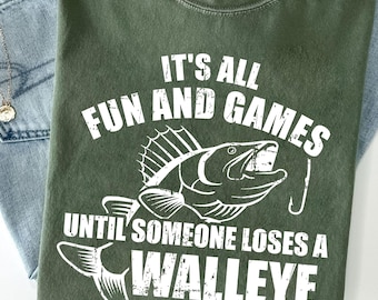Funny Walleye Fishing T-Shirt – Angler Gift Tee