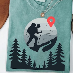 Hiking Adventure Shirt – Outdoor Explorer Tee, Mountain Trail Graphic T-Shirt, Camping Nature Lover Top, Hiker Gift