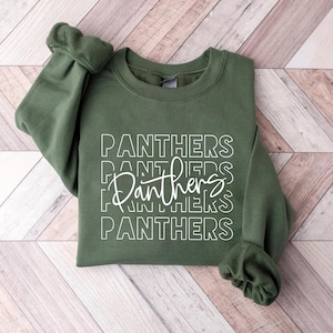 Panthers Shirt – Stylish Panther Design, School Spirit Apparel, Panther Lover Shirt, Cute Panther Sweater, Bold Panthers Sweatshirt
