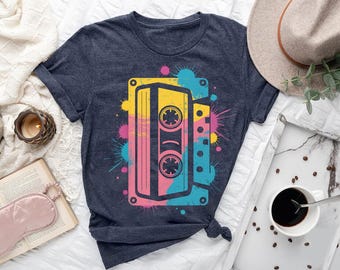 Retro Cassette Tape Graphic Tee: 80s 90s Mixtape Shirt