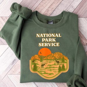 National Park Service Shirt – Sunset Wildlife Tee – Retro Outdoor Nature Shirt – Scenic Mountain Hiker Gift – Adventure Camping Top