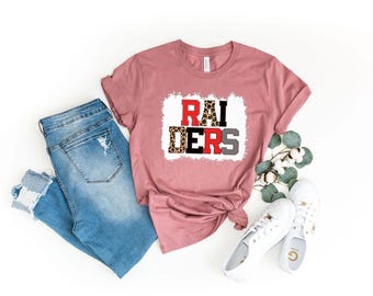 Raiders Shirt – Red Leopard Mascot Shirt – School Spirit Shirt for Game Day, Teachers, Moms, Students, Fans, and Team Sports Pride